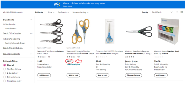Essence of online arbitrage - Search for products on stores like Walmart